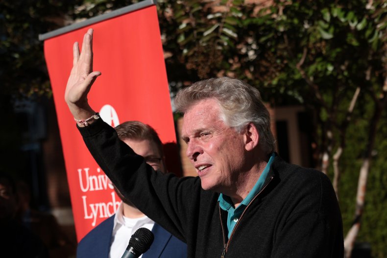  Terry McAuliffe speaks during a campaign event