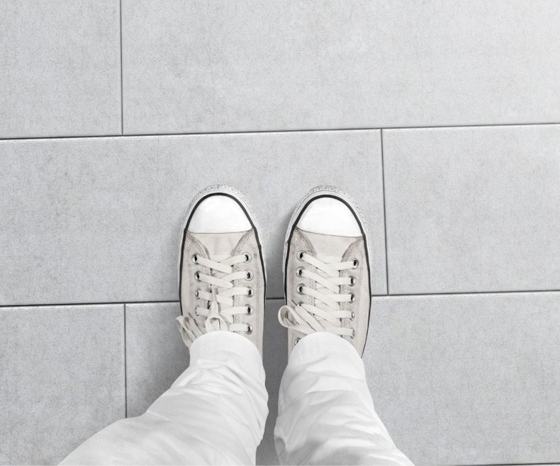 Stock image of white shoes