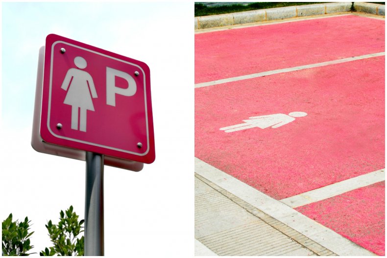 Female parking lot spaces