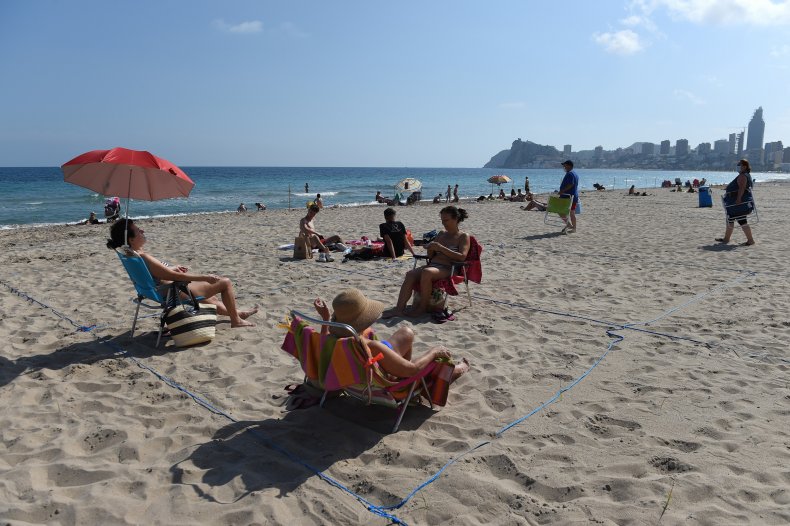 Sunbathers at Beach