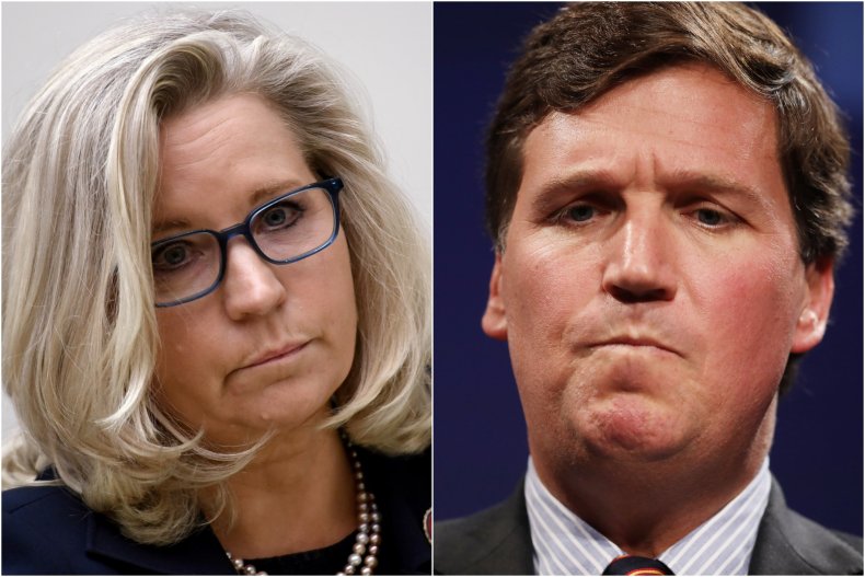 Liz Cheney and Tucker Carlson