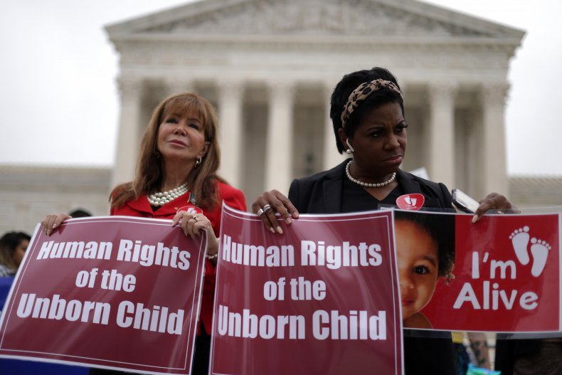 Signs Displayed During an Anti-Abortion Rally