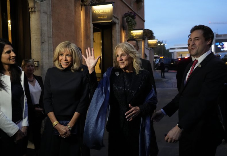 Jill Biden and French first lady 
