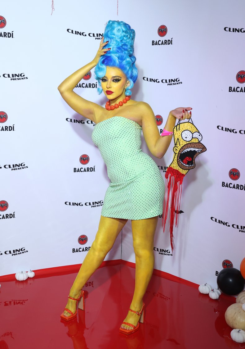 Jade Thirlwall as Marge Simpson for Halloween