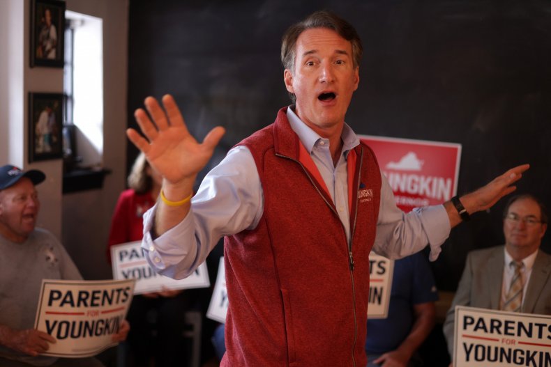 Glenn Youngkin Speaks While Campaigning in Virginia