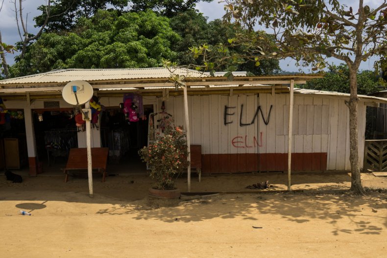 Houses in Antioquia tagged by the ELN