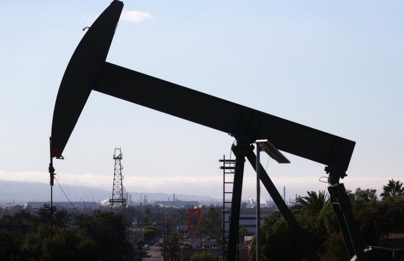 oil pumpjack in Long Beach, California