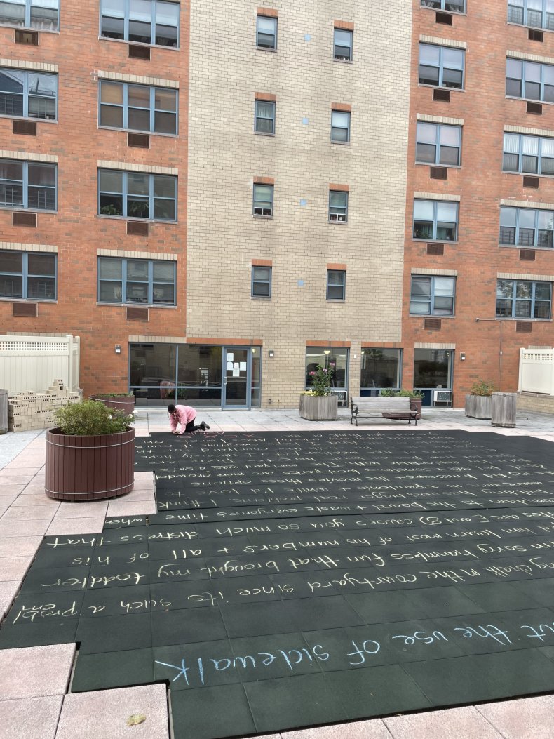 Photo of chalk letter by Ashley Woodfolk