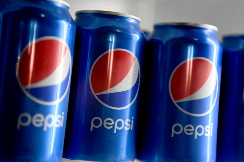 Stock photo of Pepsi cans. 