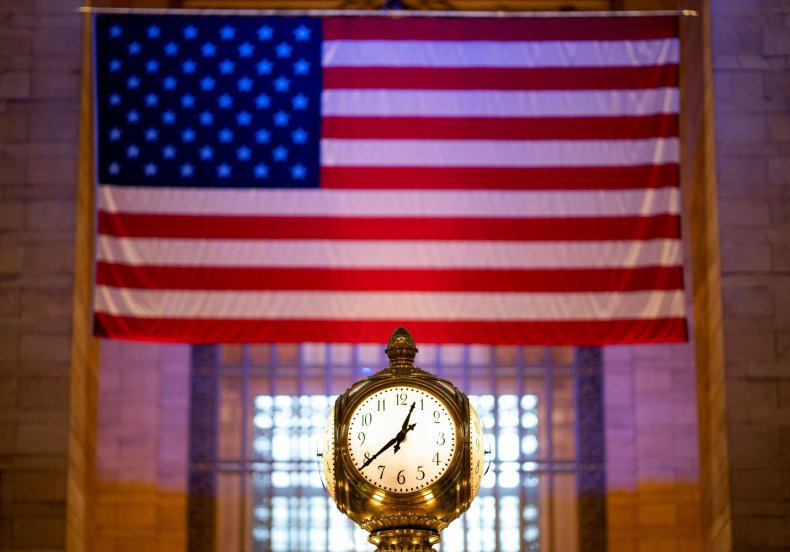 The clock at Grand Central station. 