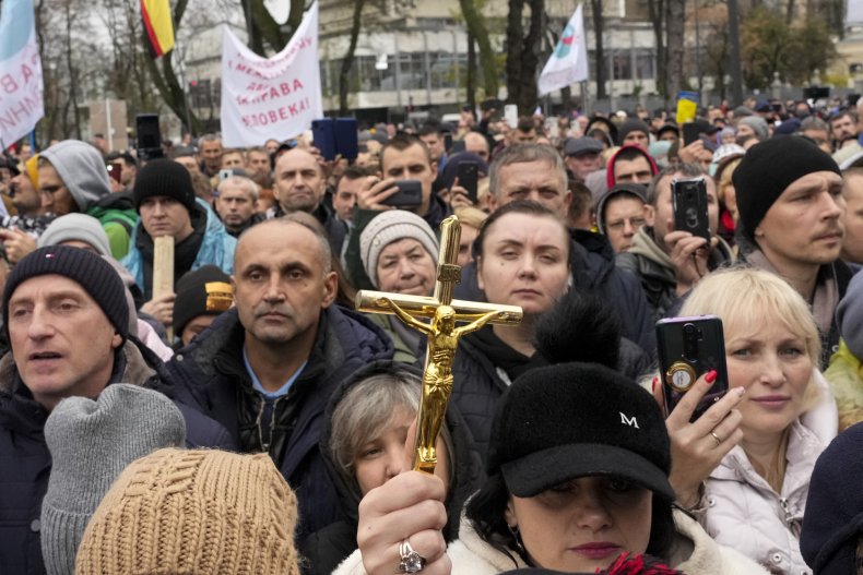 As COVID Surges, Protesters Hit Streets of Ukraine to Decry
Vaccine Mandates 2 Ukraine Protest