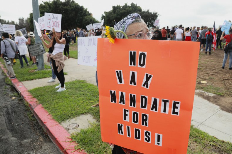 Anti-Vaccine Protesters Pictured in San Diego