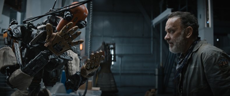 Finch robot and Tom Hanks