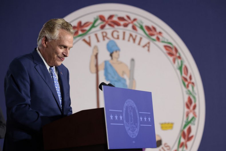 Terry McAuliffe speaks at election night rally