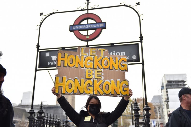 Hong Kong protest in London in 2019