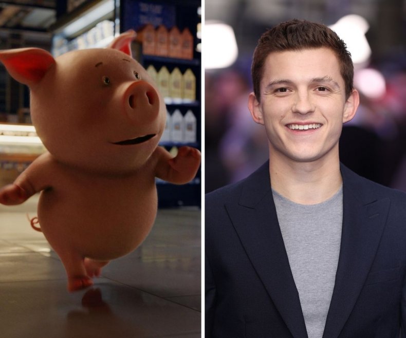 Percy Pig and Tom Holland