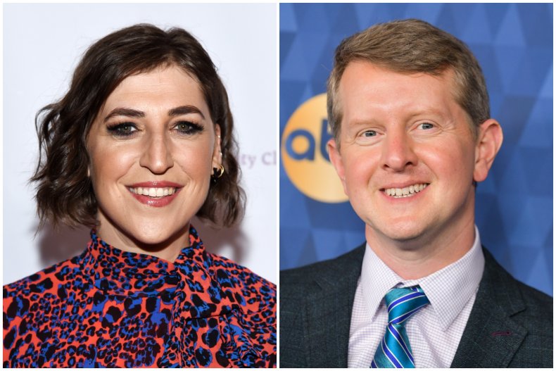 "Jeopardy!" hosts Mayim Bialik and Ken Jennings