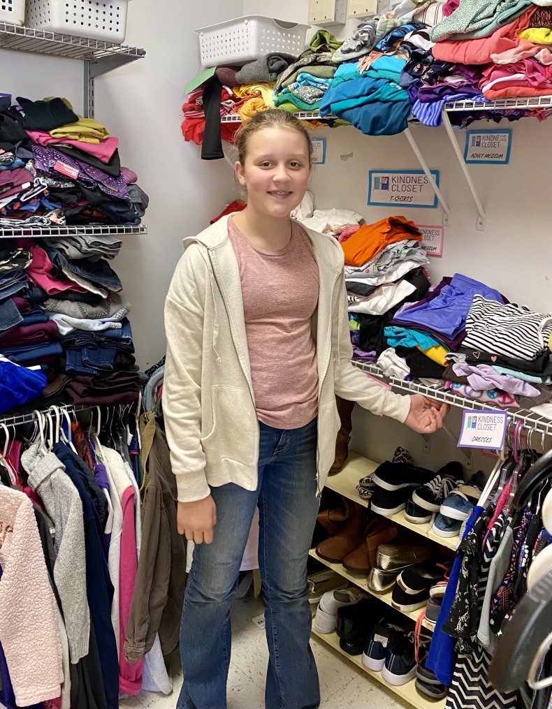 Andi Musser's Free Clothes Store in School