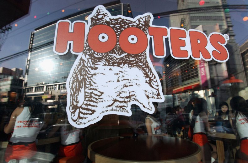 Hooters restaurant window