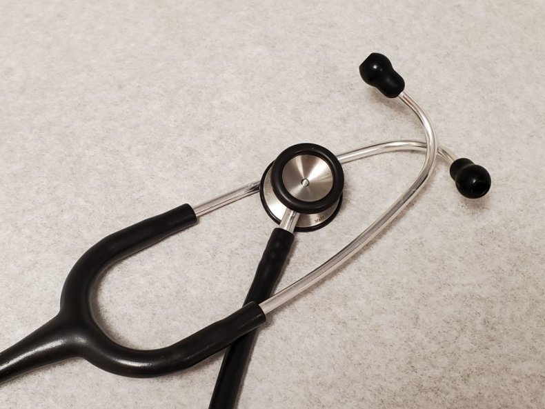 Close-up of a doctor's stethoscope