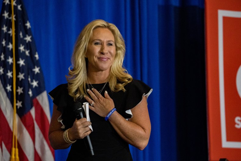 Greene Speaks at an America First Rally