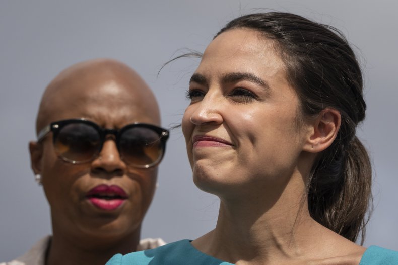Pressley and Ocasio-Cortez Attend a Press Conference