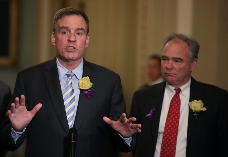 Mark Warner Tim Kaine Democrats Virginia McAuliffe