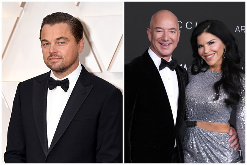 Leonardo DiCaprio, Jeff Bezos and Lauren Sanchez