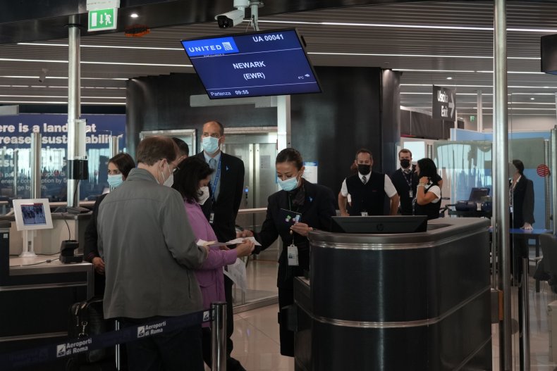 Passengers Board Flights to U.S.