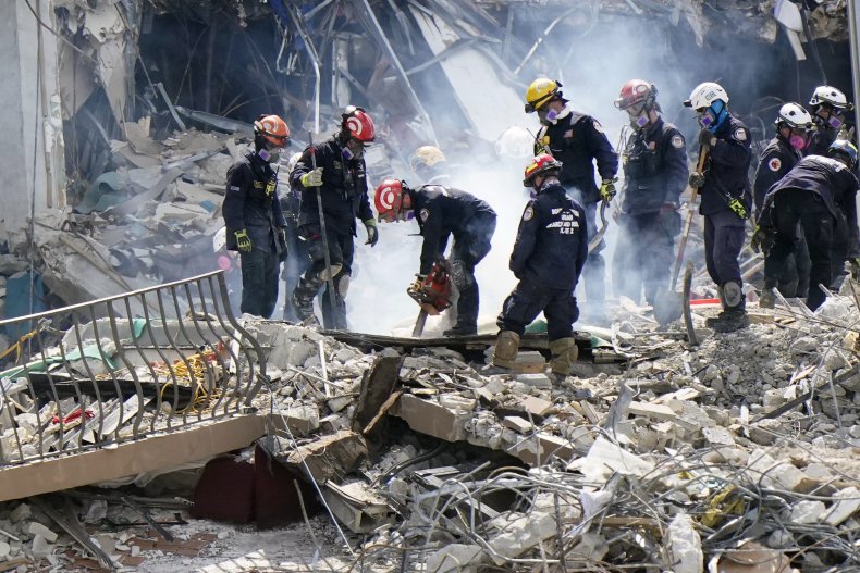 Crews Work in Surfside Rubble