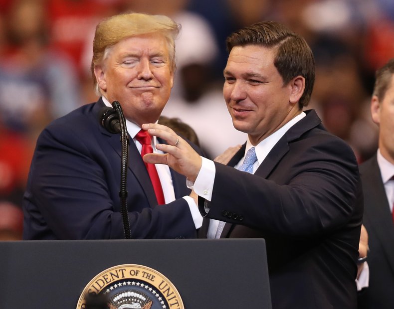 Trump and DeSantis Appear at a Rally