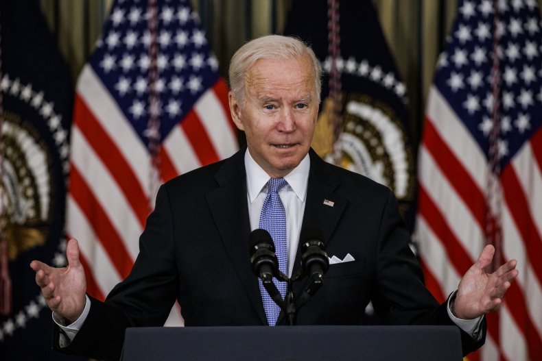 Biden Speaks in the State Dining Room