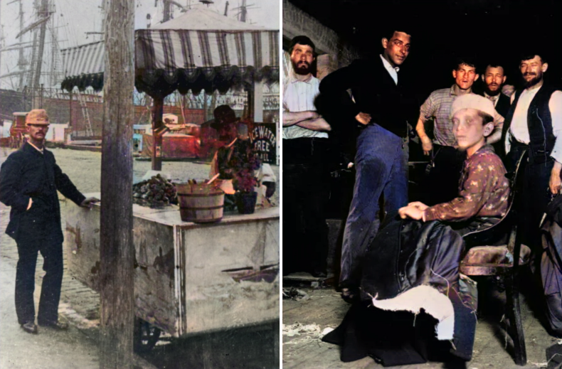 Colorized images of 19th century New York.