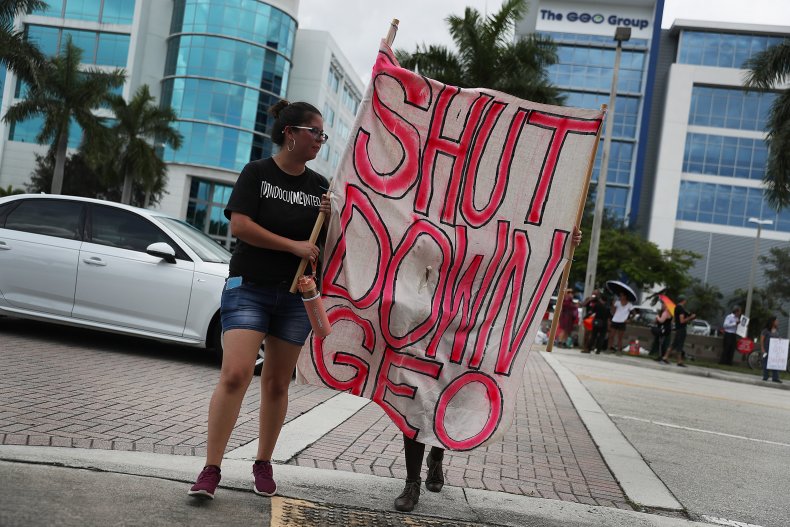 Activists Protest Housing Of Migrants At Detention