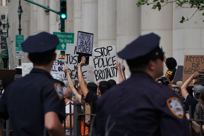 Police protest NYC