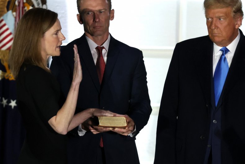 Donald Trump Attends Amy Coney Barret's Swearing-In