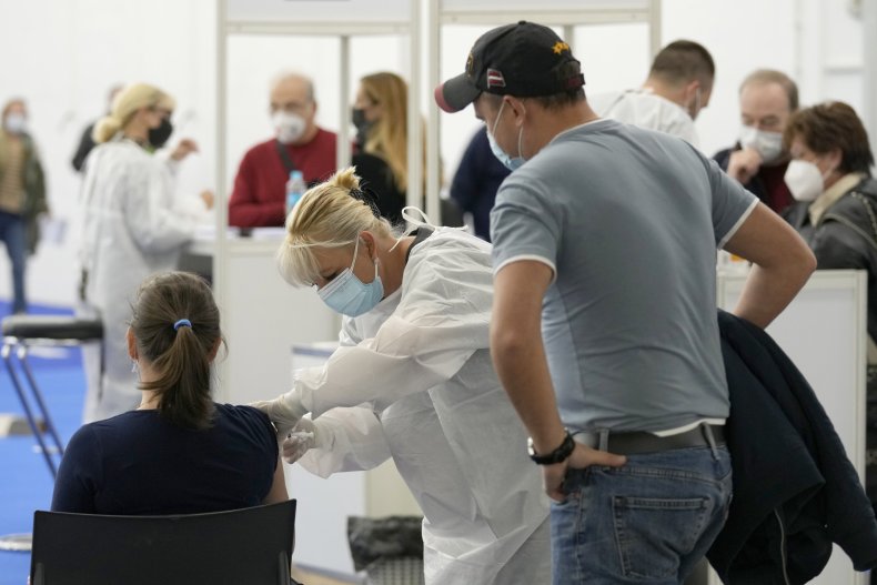 Russian Woman Gets Vaccine in Croatia