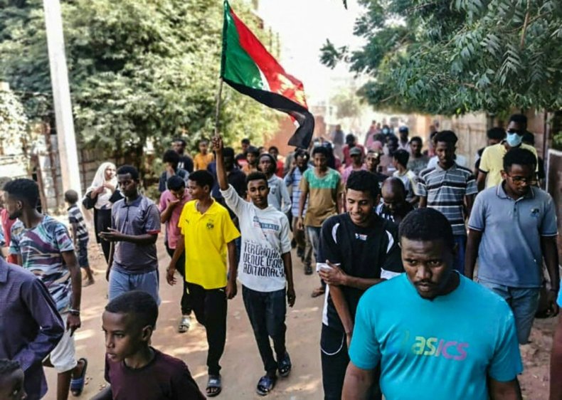 Sudanese youths protest