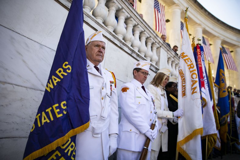 A 2018 Veterans Day ceremony in Arlington,Virginia.