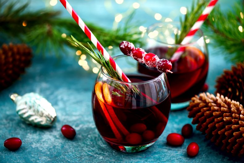A festive cocktail drink.