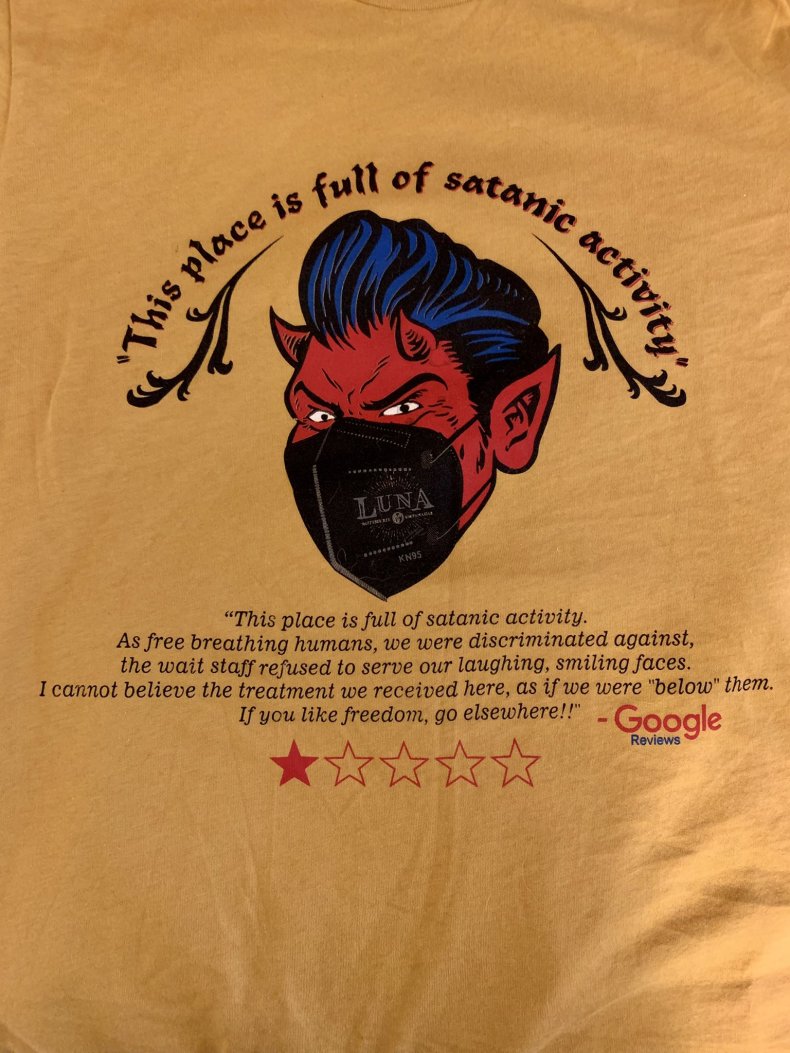 Photo of Luna Rotisserie's shirt.