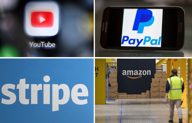 YouTube PayPal Stripe Amazon logos