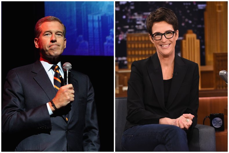 Brian Williams and Rachel Maddow