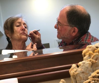 Laurel-Rose von Hoffmann-Curzis husband treating her wounds Laurel-Rose von Hoffmann-Curzis husband treating her wounds