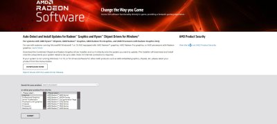 AMD Driver Download Menu