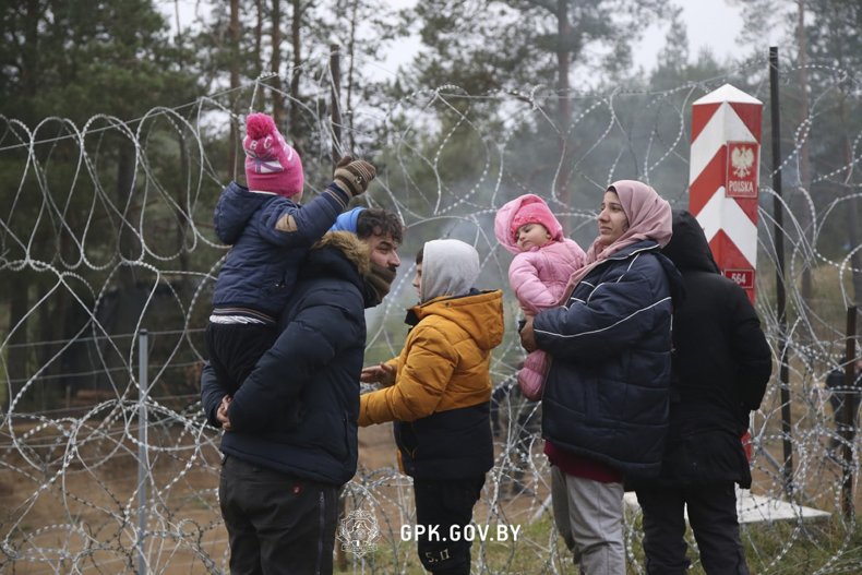 Middle Eastern migrants, Belarus border