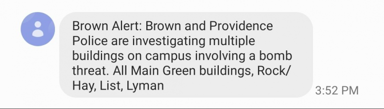 Brown University bomb threat alert