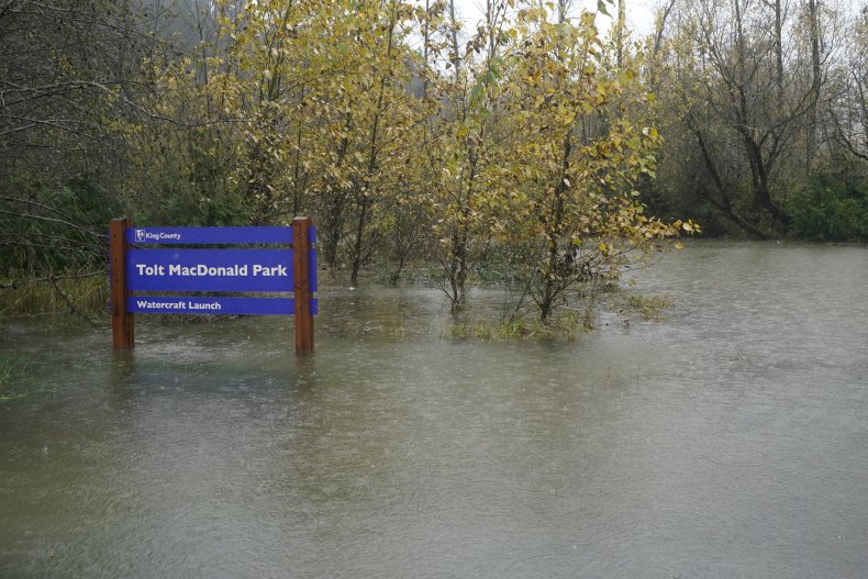 Rising Waters Flood Washington Park