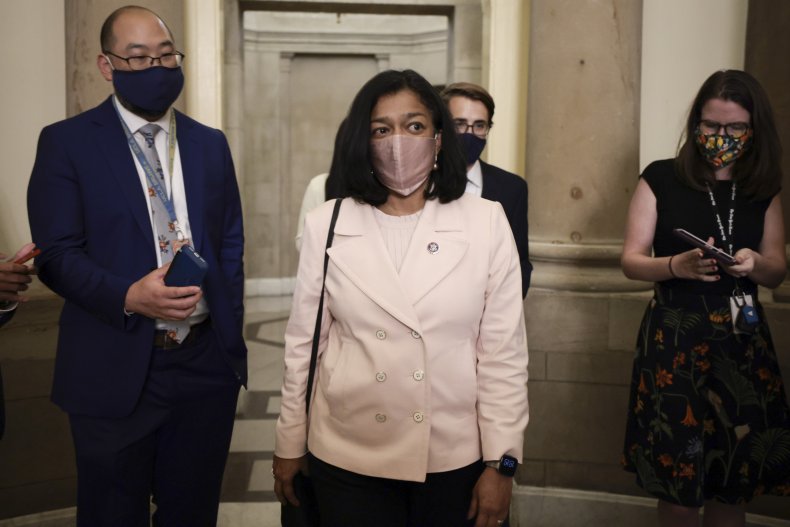 Pramila Jayapal Democrats social spending bill Biden