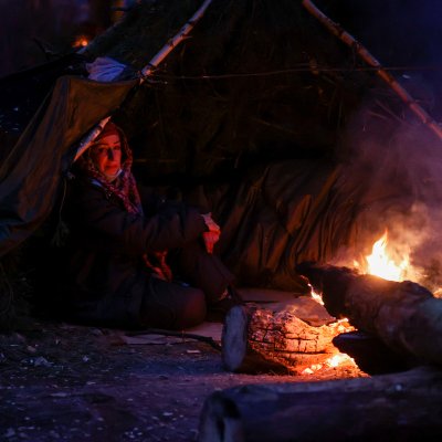 Migrants living in makeshift Poland-Belarus border camps